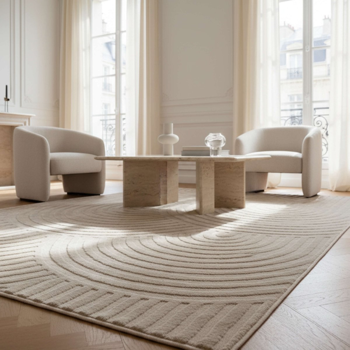 Tapis Céleste Beige - Tapiséo