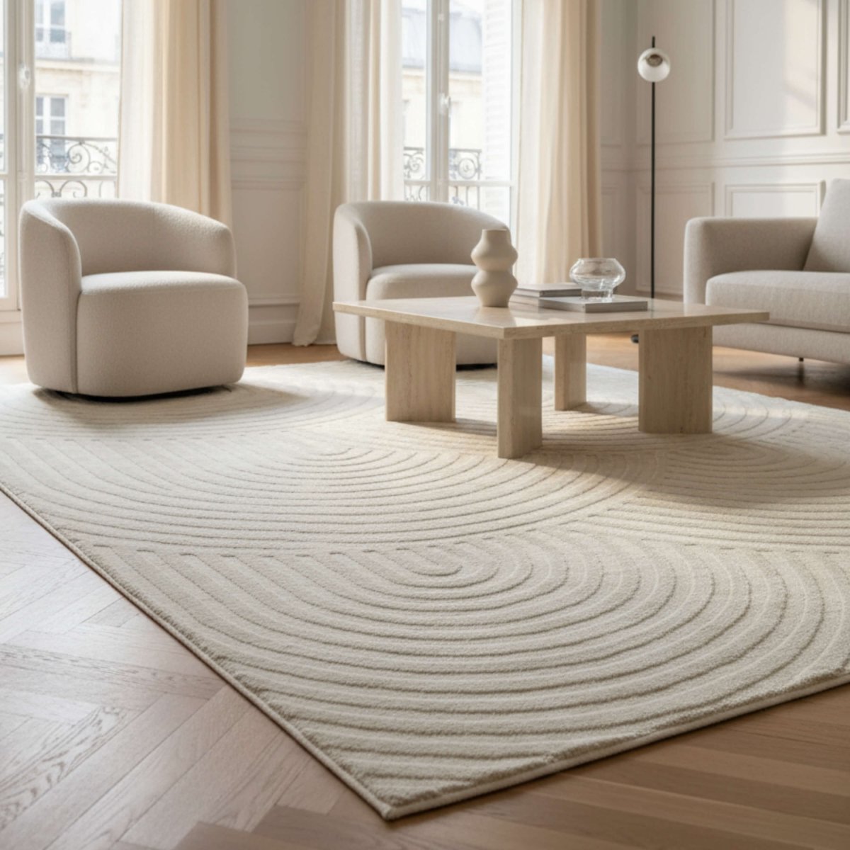 Tapis Céleste Crème - Tapiséo
