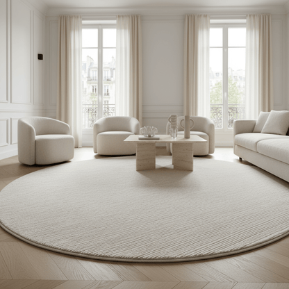 Tapis Rivage Crème Rond - Tapiséo