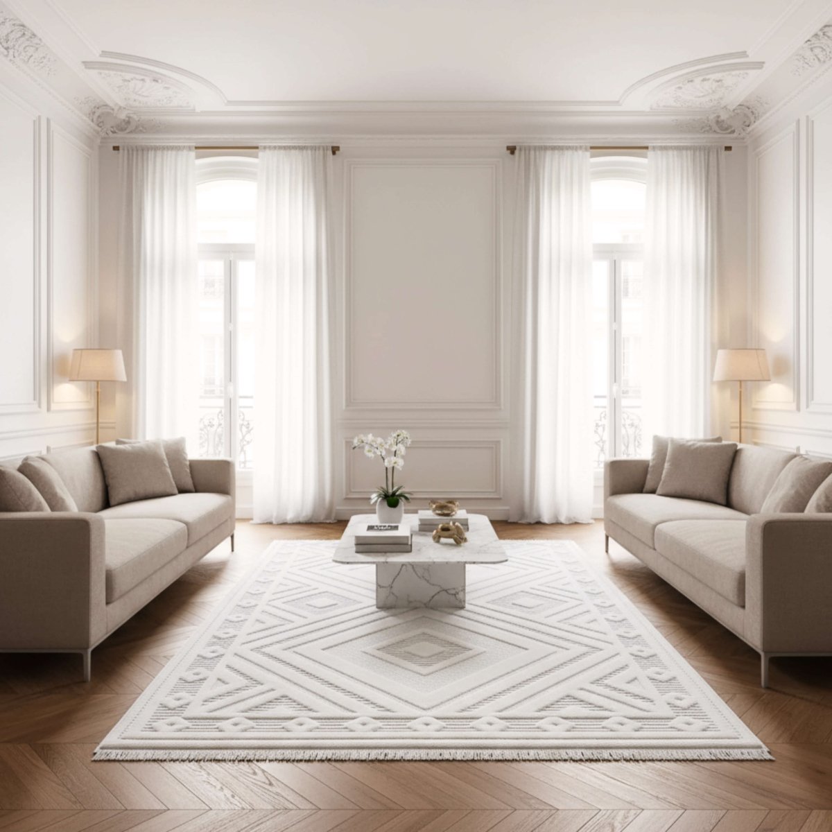 Tapis Symphonie Crème - Tapiséo